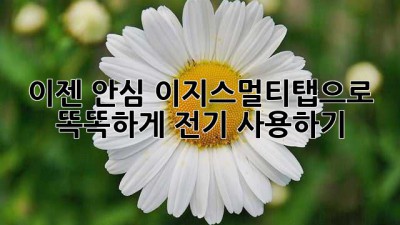 이젠 안심!🛡️ 이지스멀티탭으로 똑똑하게 전기 사용하기 🔌💡